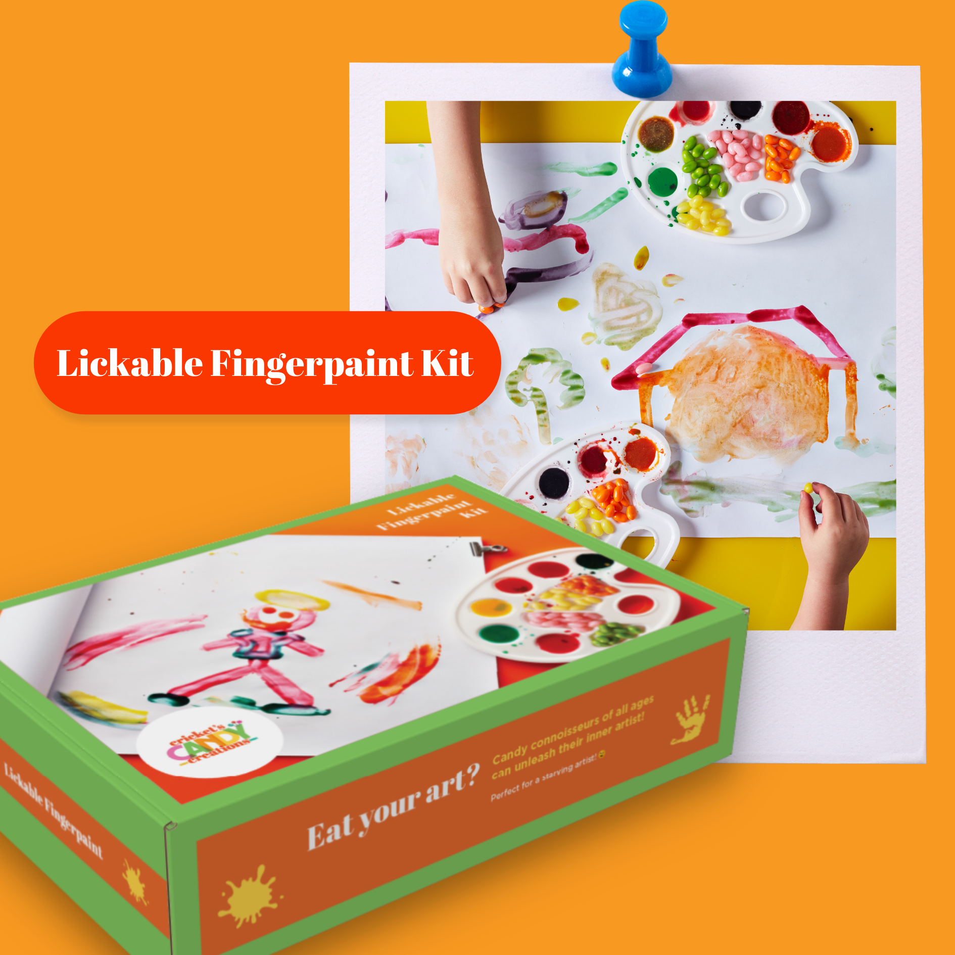 Edible Lickable Finger Paint Craft Kit from Cricket’s Candy Creations